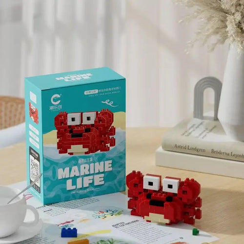 Cancrejo 3D de Micro Bloques. Constrúyelo Pieza a Pieza
