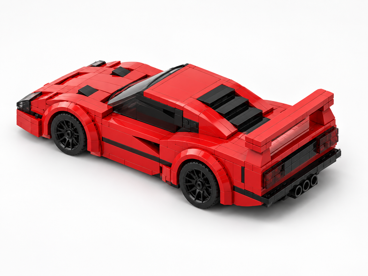 Coche Deportivo Rojo 3D para Montar Pieza a Pieza