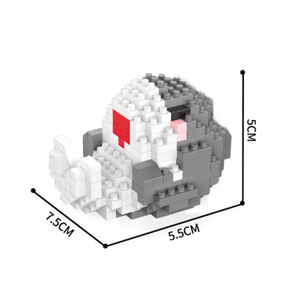 Pack de colección de los 12 Animales Marinos 3D de Micro Bloques. Constrúyelos Pieza a Pieza