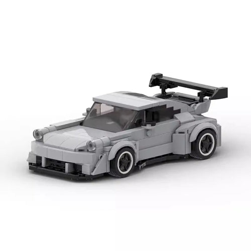 Coche Deportivo Gris 3D para Montar Pieza a Pieza