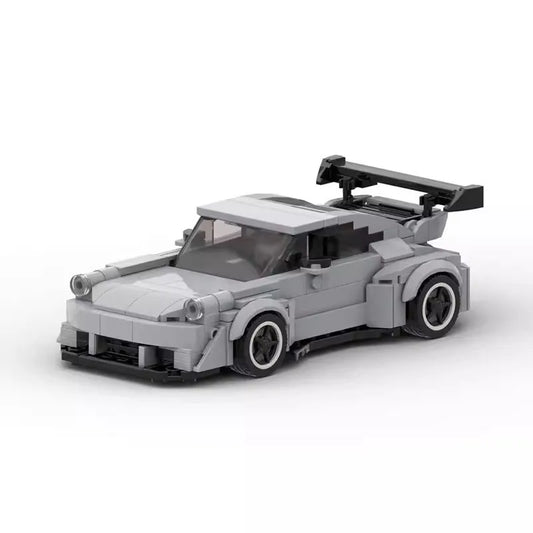 Coche Deportivo Gris 3D para Montar Pieza a Pieza