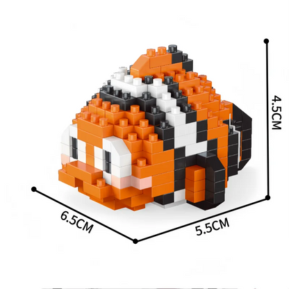 Pack de colección de los 12 Animales Marinos 3D de Micro Bloques. Constrúyelos Pieza a Pieza