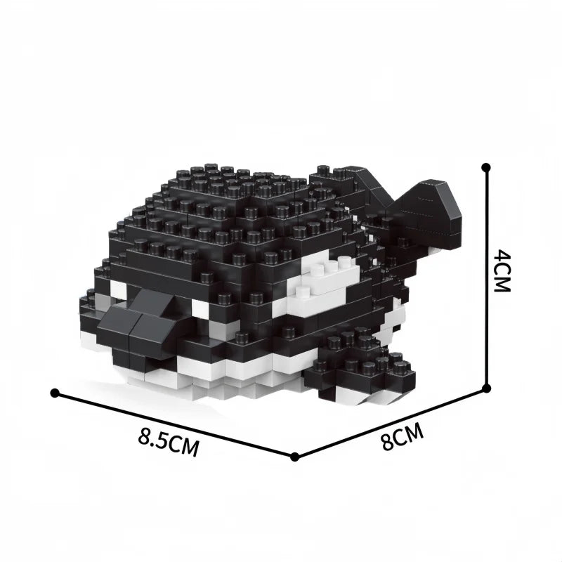 Pack de colección de los 12 Animales Marinos 3D de Micro Bloques. Constrúyelos Pieza a Pieza
