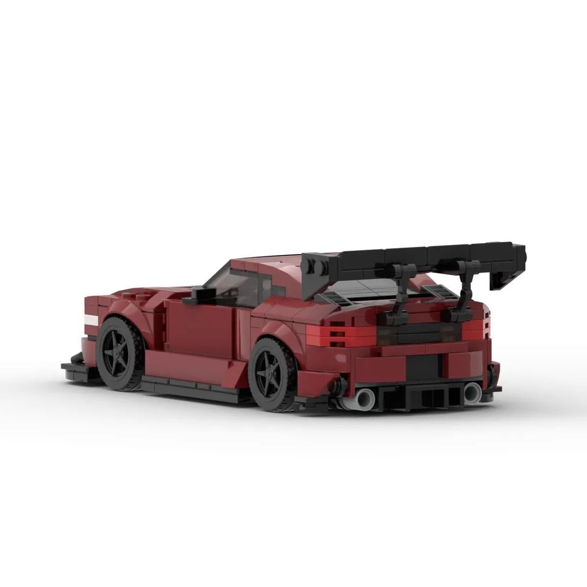 Coche Deportivo Granate 3D para Montar Pieza a Pieza