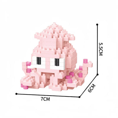 Pack de colección de los 12 Animales Marinos 3D de Micro Bloques. Constrúyelos Pieza a Pieza
