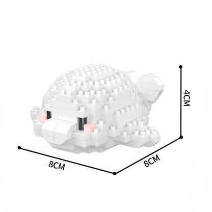 Pack de colección de los 12 Animales Marinos 3D de Micro Bloques. Constrúyelos Pieza a Pieza
