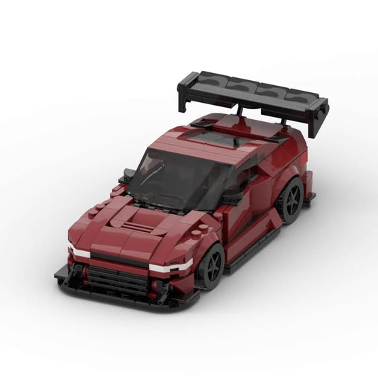 Coche Deportivo Granate 3D para Montar Pieza a Pieza