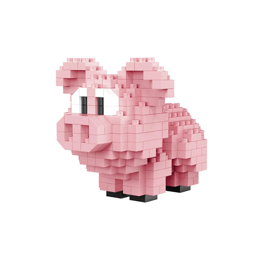 Cerdito 3D de Micro Bloques. Constrúyelo Pieza a Pieza