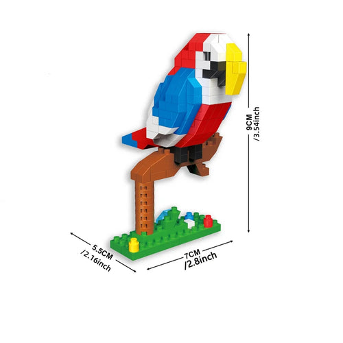 Loro 3D de Micro Bloques. Constrúyelo Pieza a Pieza