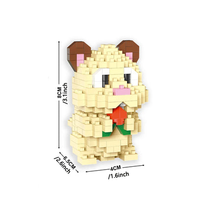 Pack de 6 animales 3D de Micro Bloques. Construyelos pieza a pieza